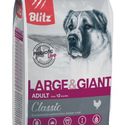 Blitz Classic сухой корм для взрослых собак крупных и гигантских пород