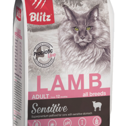 Blitz Sensitive «Ягнёнок» сухой корм для взрослых кошек