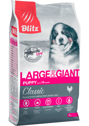 Blitz Classic сухой корм для щенков крупных и гигантских пород