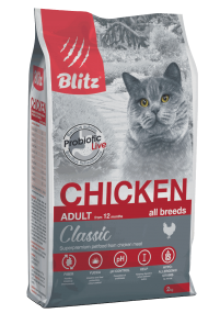 Blitz Classic "Курица" сухой корм для взрослых кошек