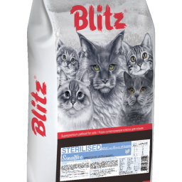 Blitz Sensitive с индейкой сухой корм для стерилизованных кошек