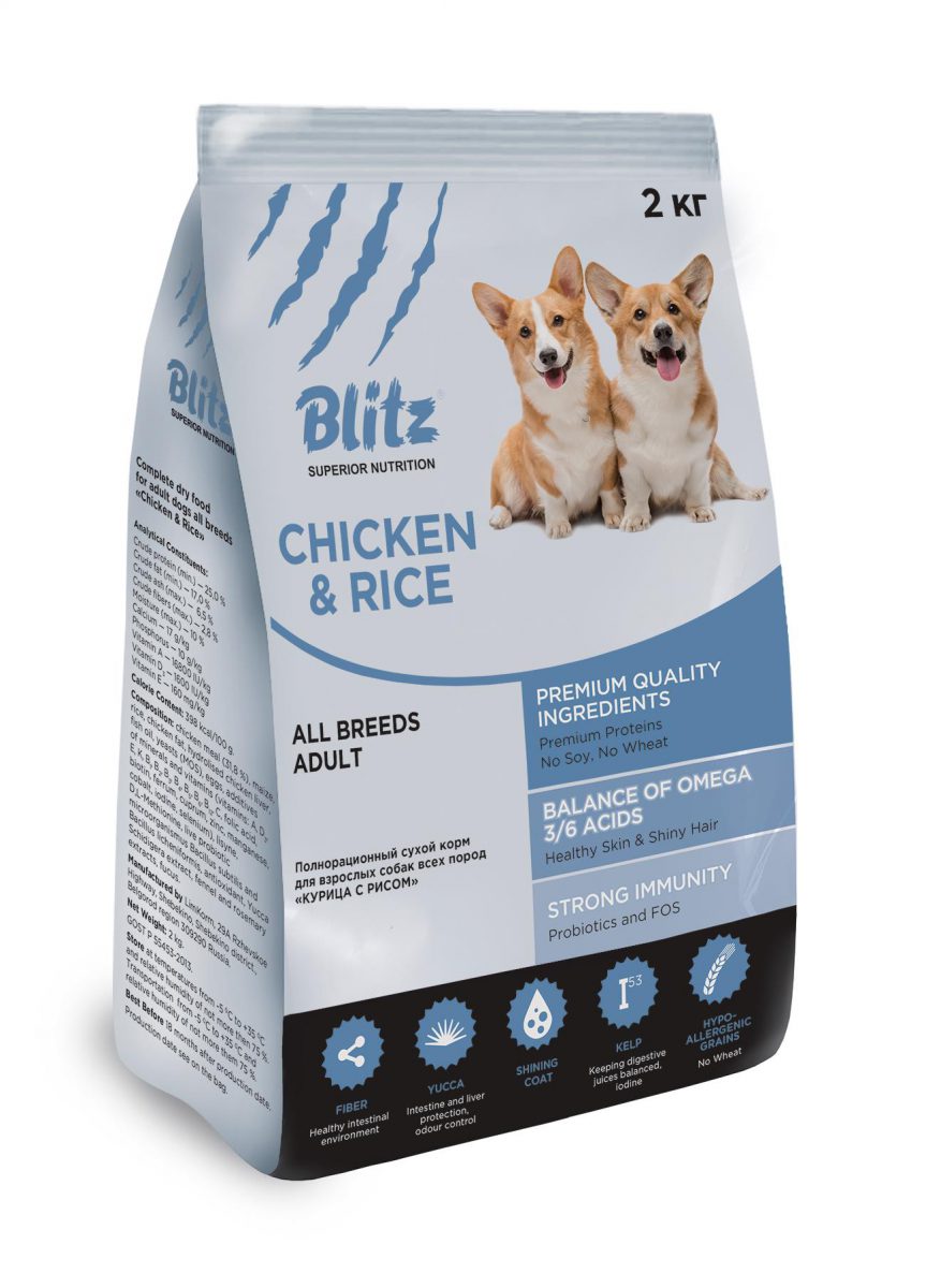 BLITZ ADULT CHICKEN & RICE в новой упаковке