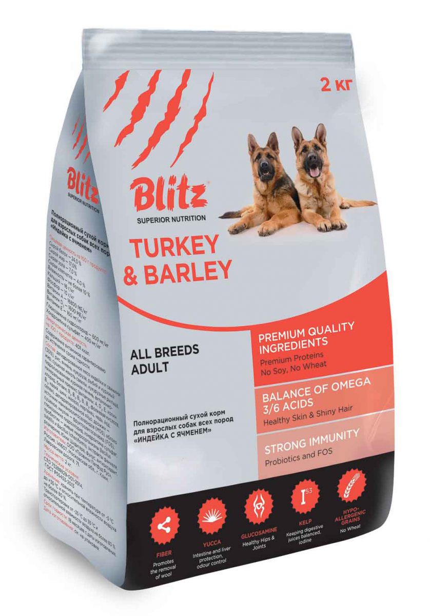 Blitz Adult Turkey Barley - новая упаковка