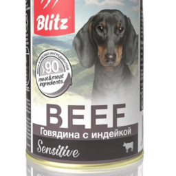 Blitz Sensitive «Говядина с индейкой» консервированный корм для собак всех пород и возрастов