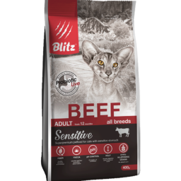 Blitz Sensitive «Говядина» сухой корм для взрослых кошек