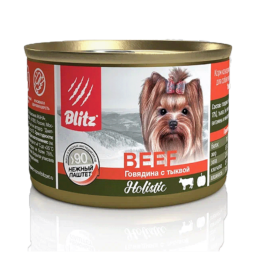 Blitz Sensitive «Говядина с тыквой» консервированный корм для собак мелких пород всех возрастов
