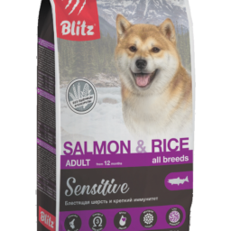 Blitz Sensitive Salmon & Rice сухой корм для взрослых собак всех пород