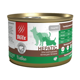 Blitz Hepatic влажный корм для собак при нарушении работы печени