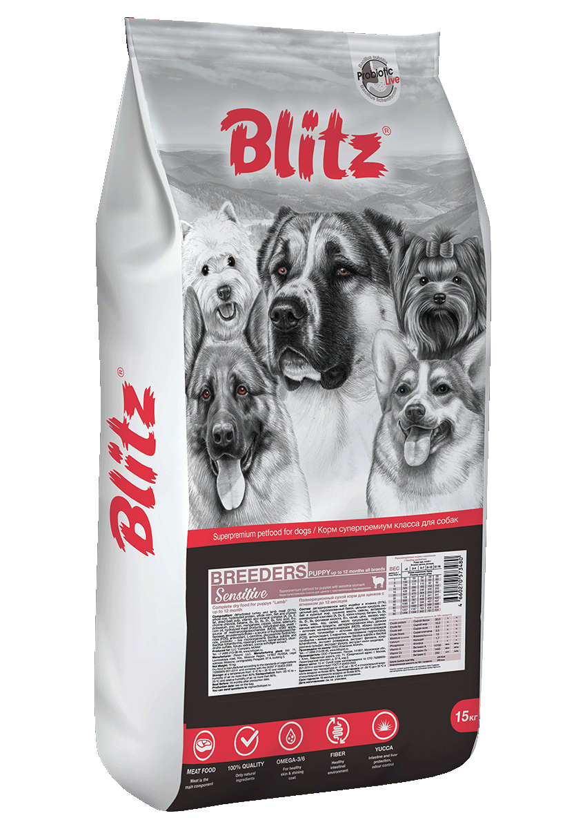 Blitz Breeders ЯГНЁНОК — сухой корм для щенков всех пород