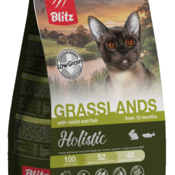 Blitz Holistic КРОЛИК и РЫБА — низкозерновой сухой корм для взрослых кошек