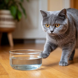 Кот стал меньше пить