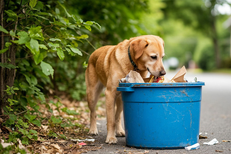 Как отучить собаку подбирать еду на прогулке?