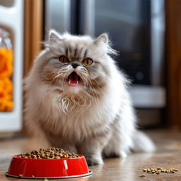 Почему кошка выплёвывает еду?