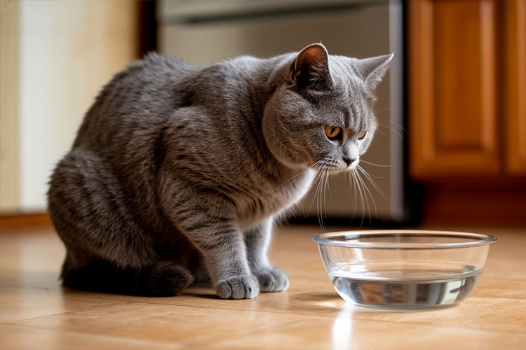 Почему кошка не хочет пить воду?!