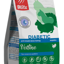 Blitz Vetline Diabetic сухой полнорационный диетический корм для кошек при сахарном диабете
