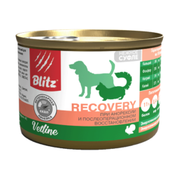 Blitz Recovery влажный корм для собак и кошек при истощении, для восстановления сил после болезни и операции
