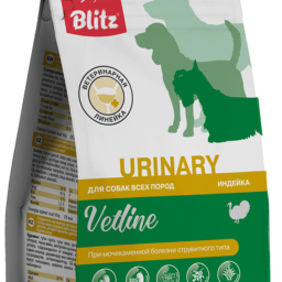 Blitz Vetline Urinary сухой полнорационный диетический корм для собак при мочекаменной болезни струвитного типа Blitz Vetline Urinary сухой полнорационный диетический корм для собак при мочекаменной болезни струвитного типа